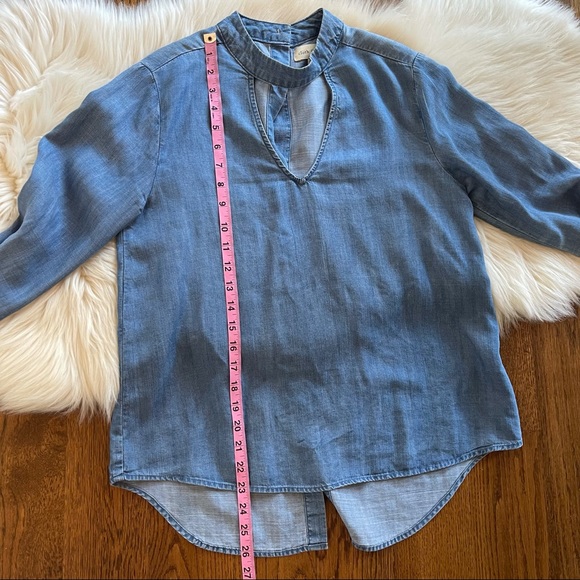 Anthropologie Cloth & Song Chambray Top - Picture 4 of 8
